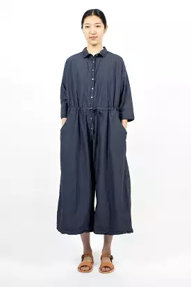 60_04 Oversized Collar Jumpsuit TC Navy