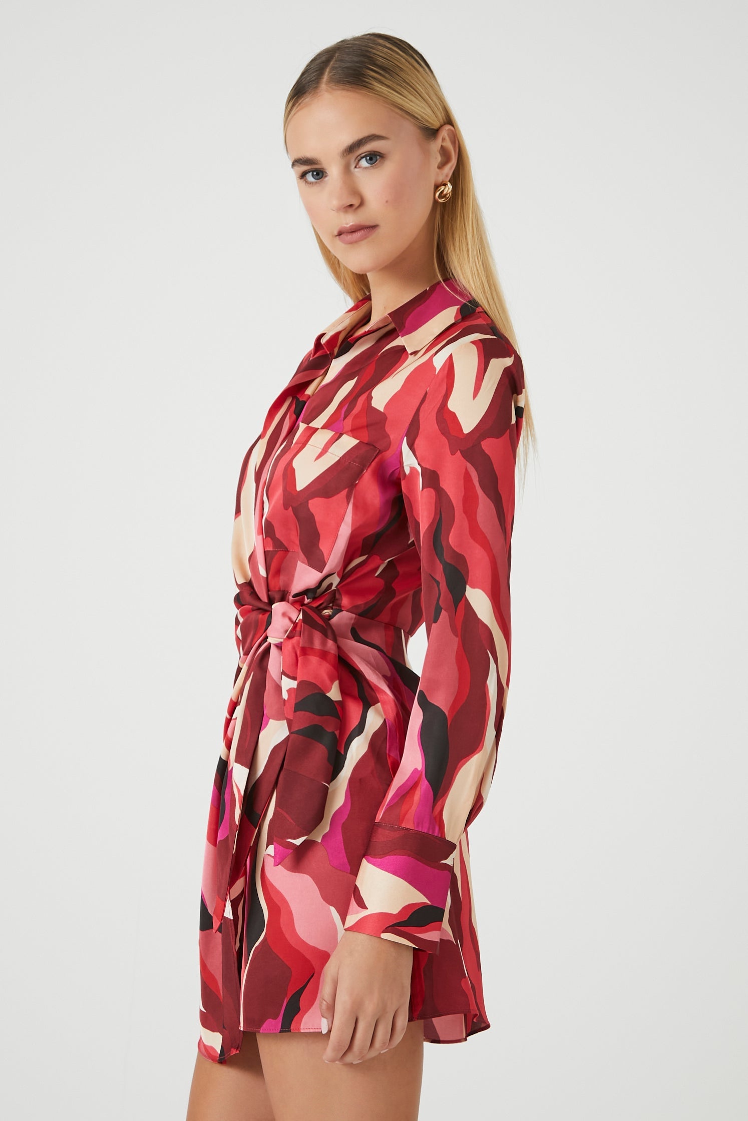 Abstract Print Mini Dress