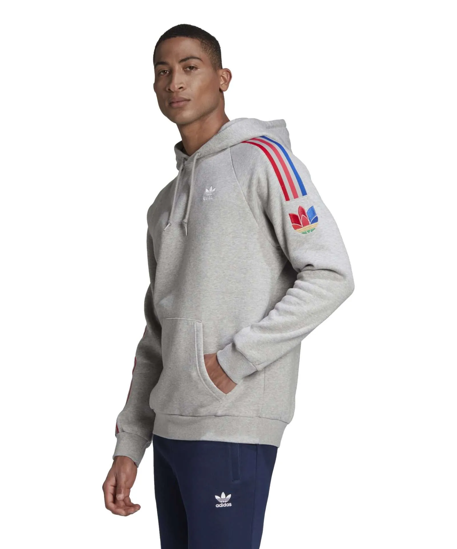 adidas Originals Men’s 3D Trefoil 3-Stripe Sweat Hoodie