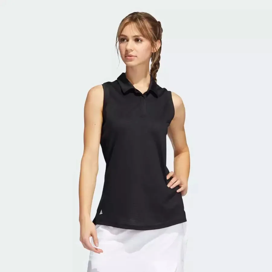 Adidas Sleeveless Polo Shirt Black