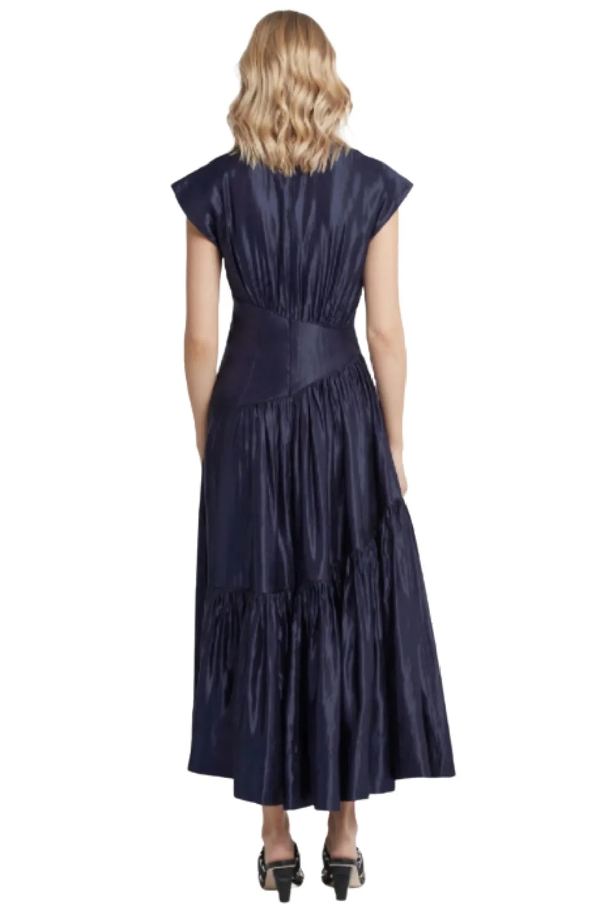 AJE Serendipity Reflection Midi Dress (Navy Blue) - RRP $595