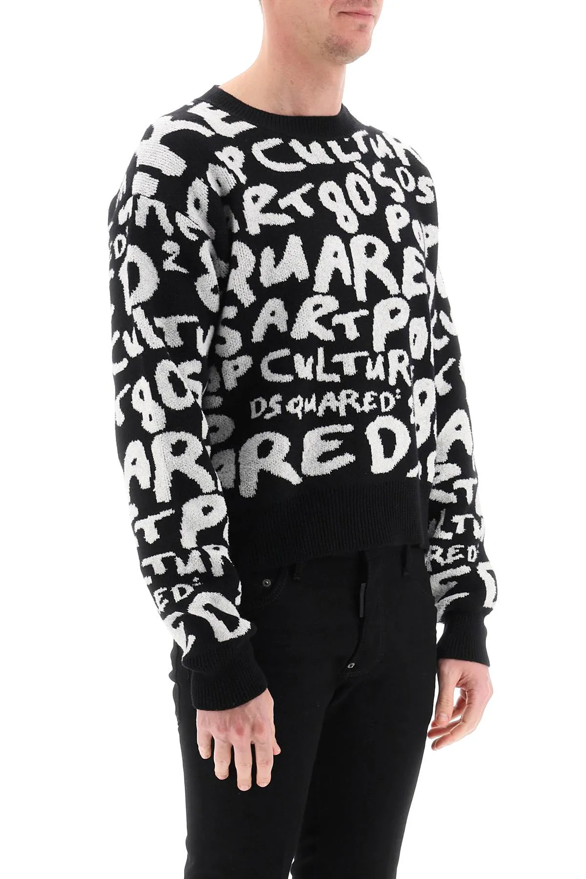 Allover Lettering Sweater