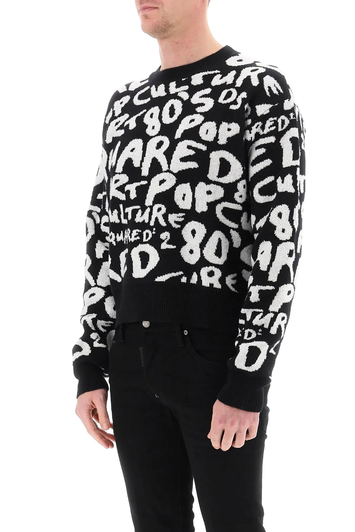 Allover Lettering Sweater