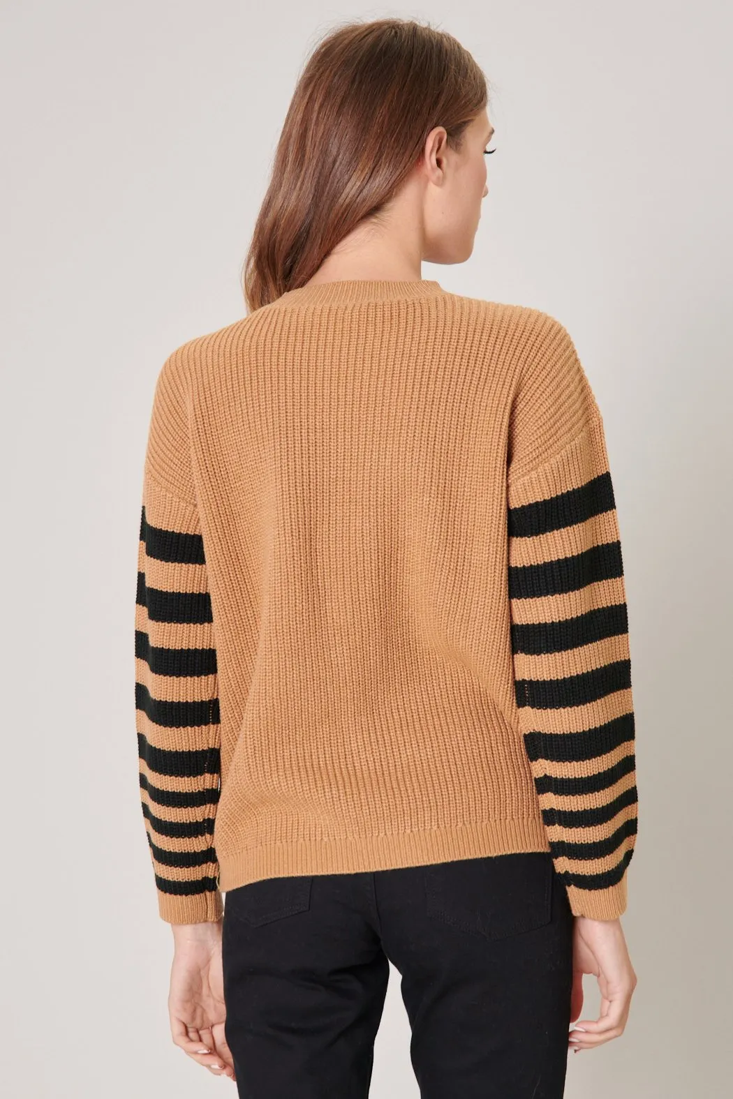 Allspice Stripe Sleeve Sweater