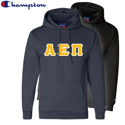 Alpha Epsilon Pi Champion Powerblend Hoodie, 2-Pack Bundle Deal - Champion S700 - TWILL