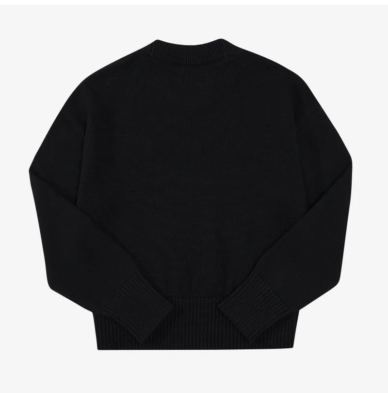 AMI PARIS  |Crew Neck Heart Unisex Wool Street Style Long Sleeves Plain