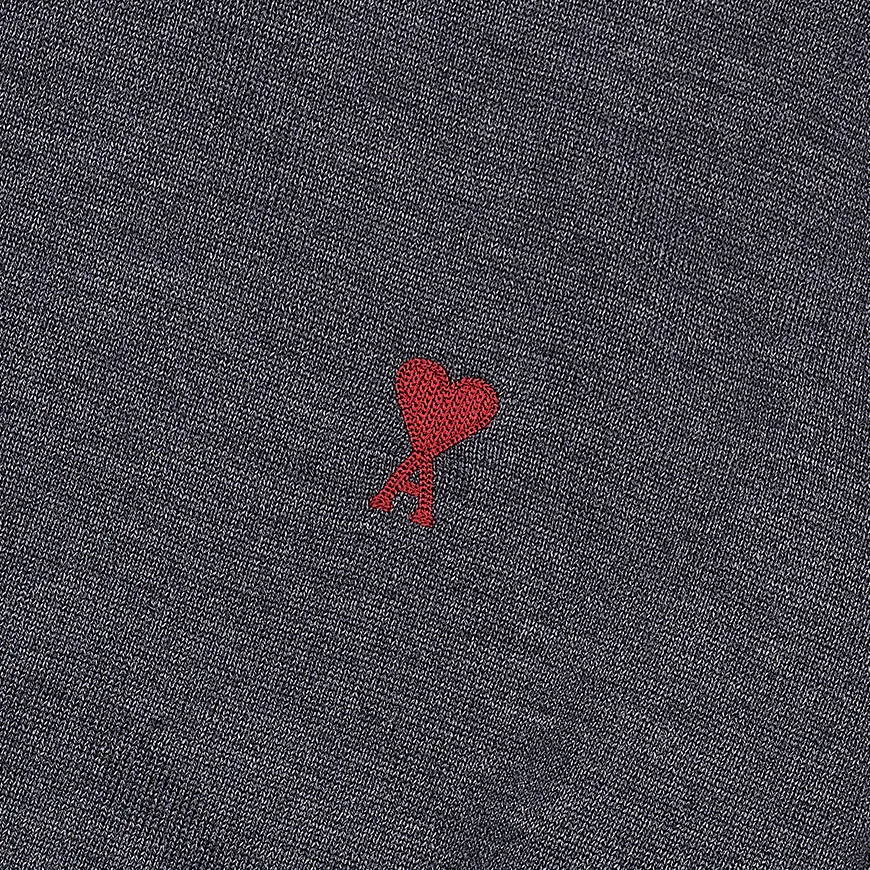 AMI PARIS  |Heart Wool Long Sleeves Plain Oversized Logo Designers