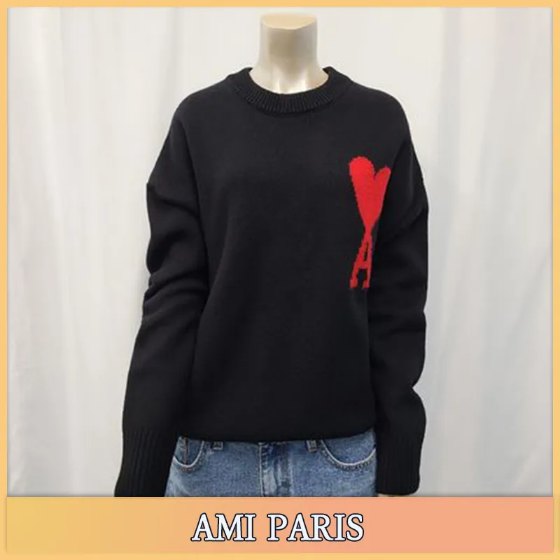 AMI PARIS  |Unisex Street Style Logo Designers Sweaters