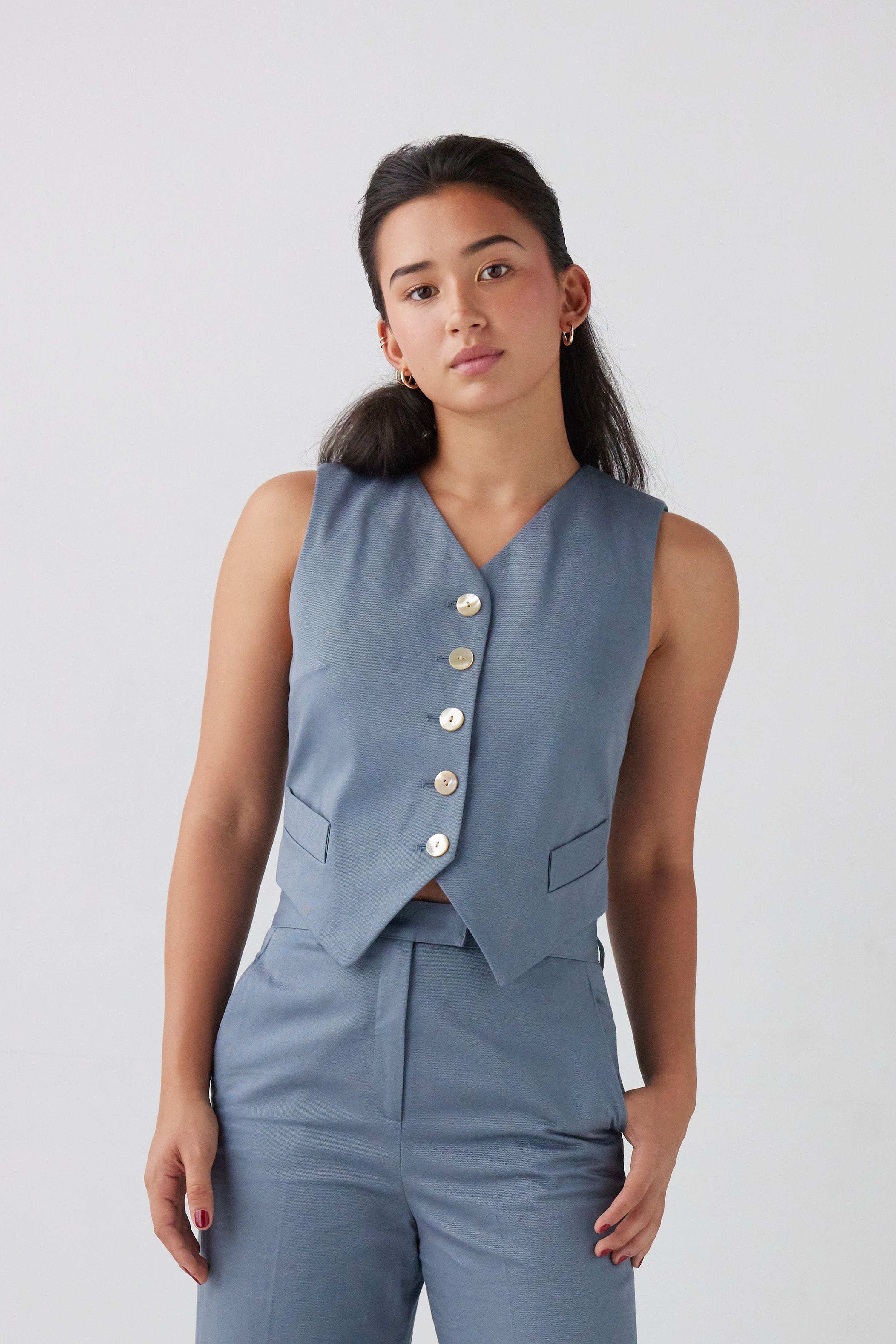 Annie Vest in Cotton Twill