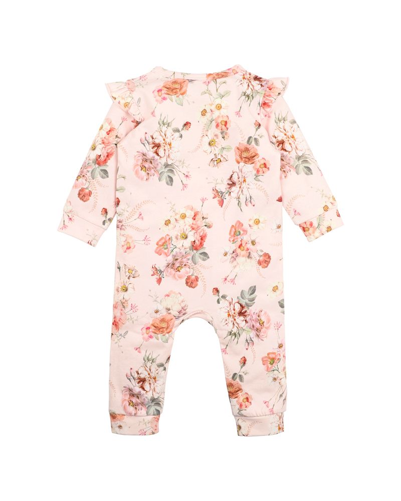 Bebe Dotti Print LS Zip Romper