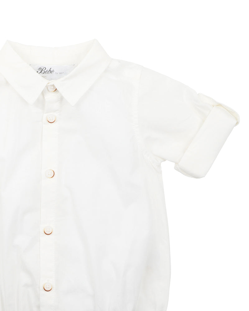 Bebe Liam Ivory Shirt Bodysuit