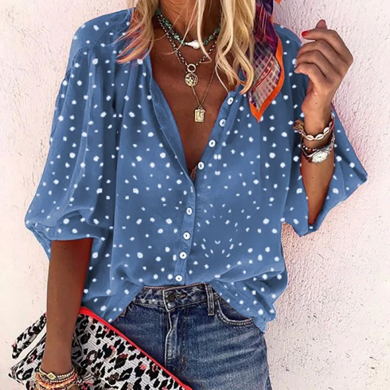 Blouse à Pois Boutonné