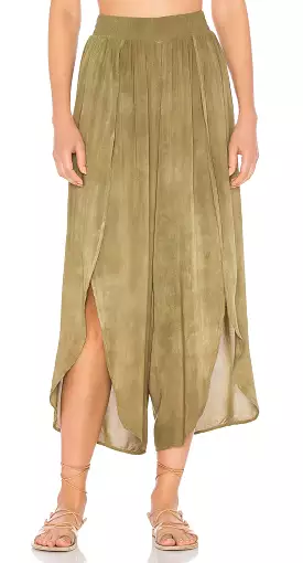 Blue Life Jeanne Wrap Culotte Pants Spanish Olive