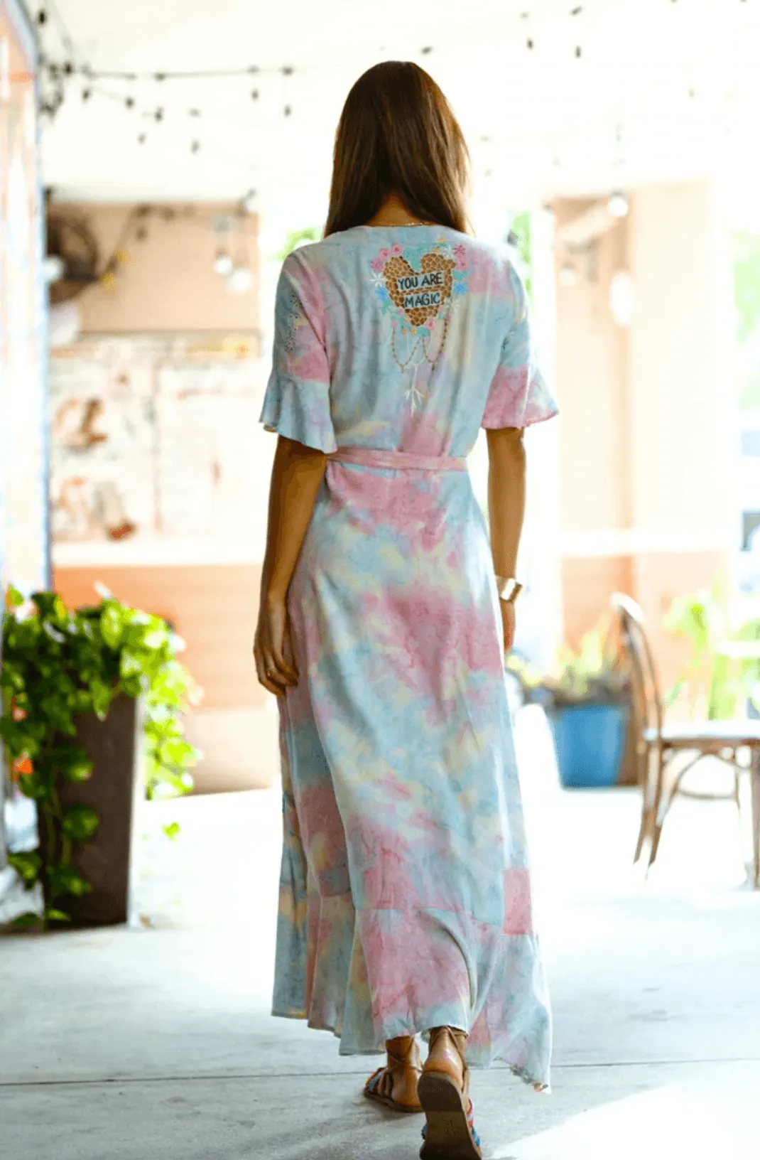 Chania Sunset Maxi Wrap Dress