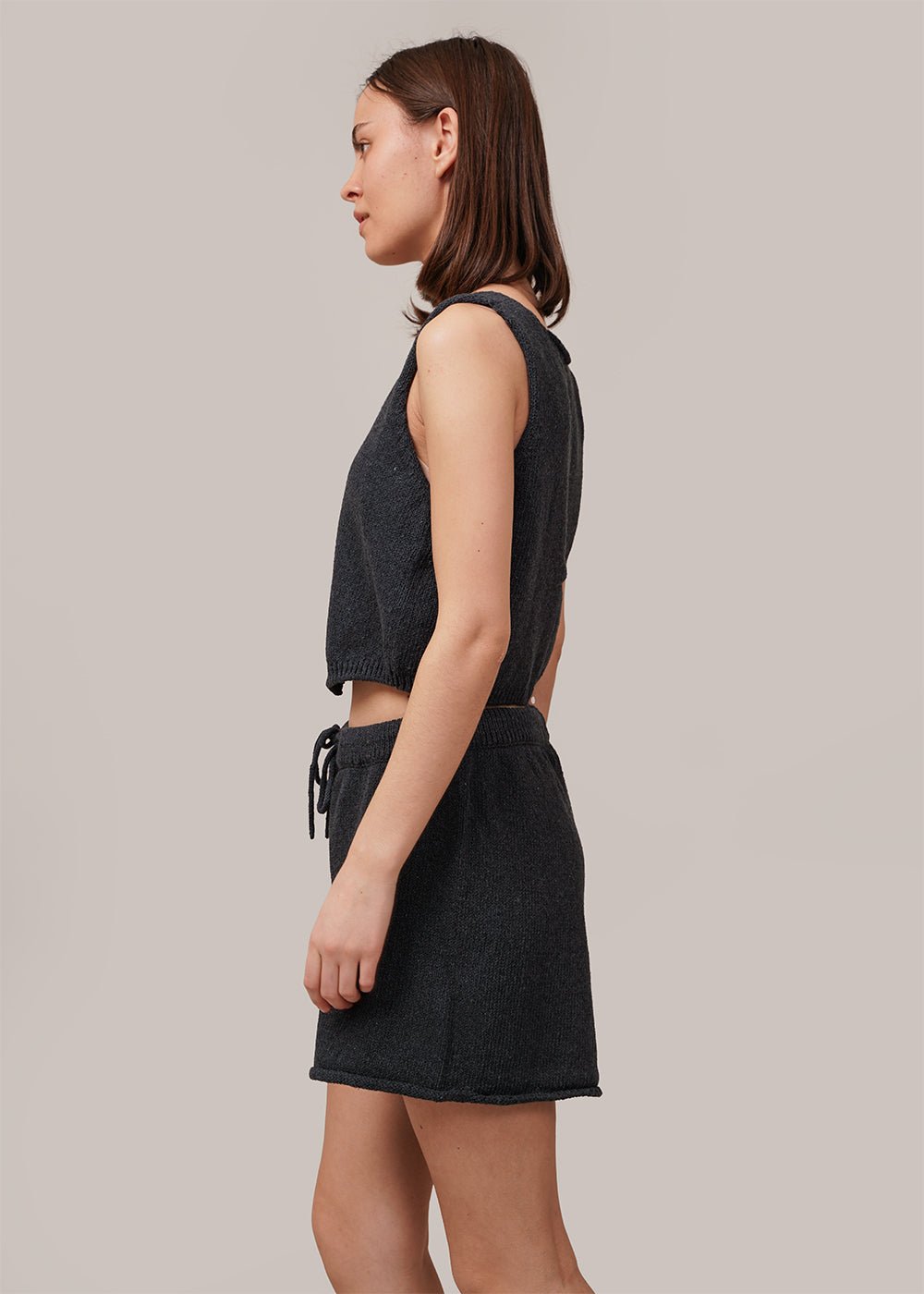 Charcoal Heather Cotton Waistcoat