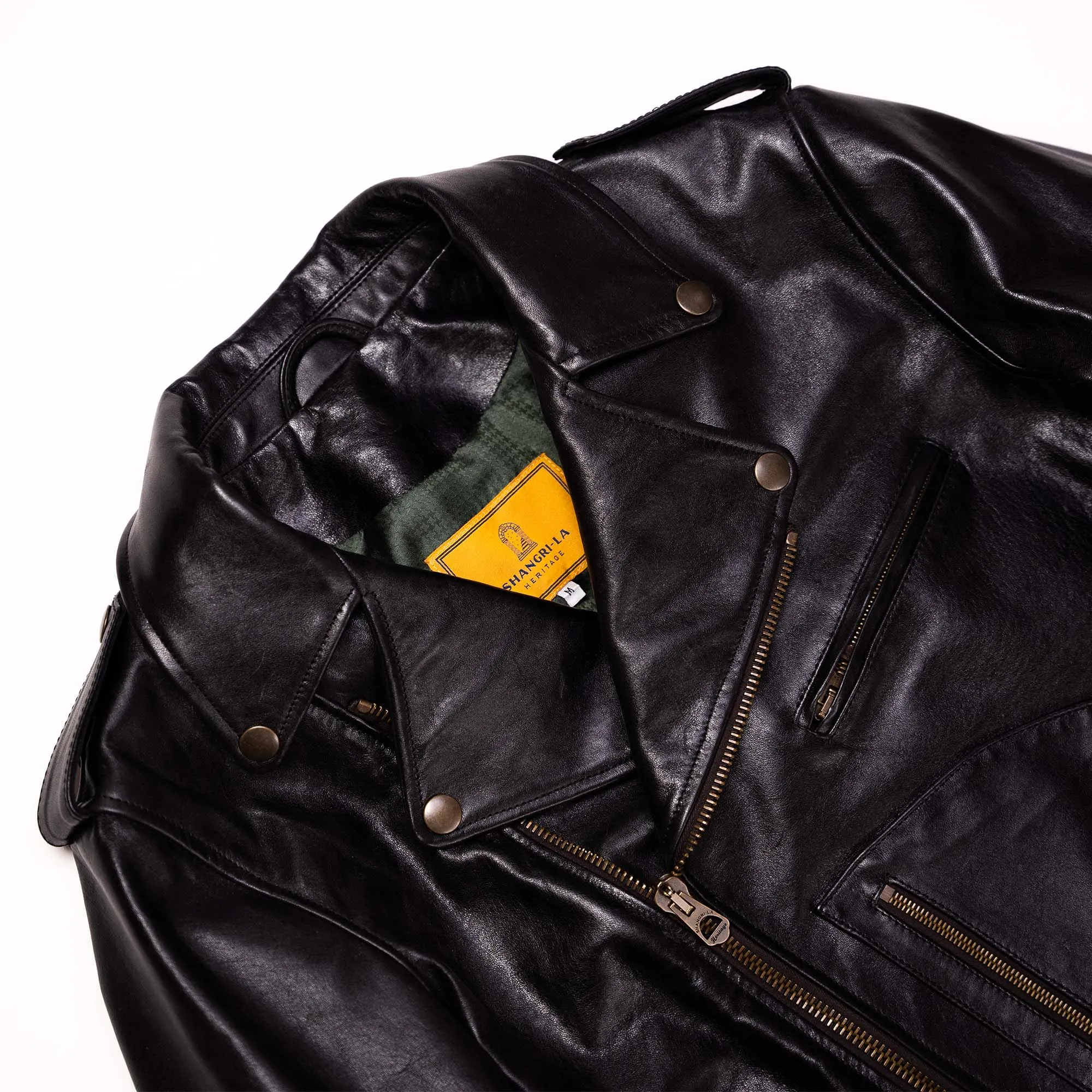 Chiodo Black Horsehide Leather Jacket - Shangri-la Heritage