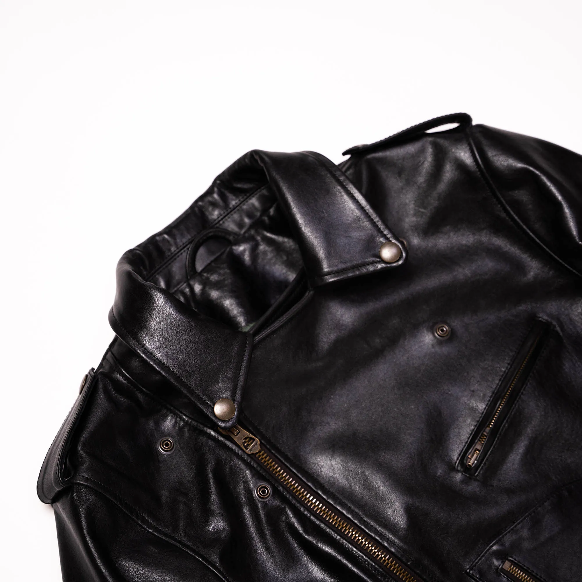 Chiodo Black Horsehide Leather Jacket - Shangri-la Heritage