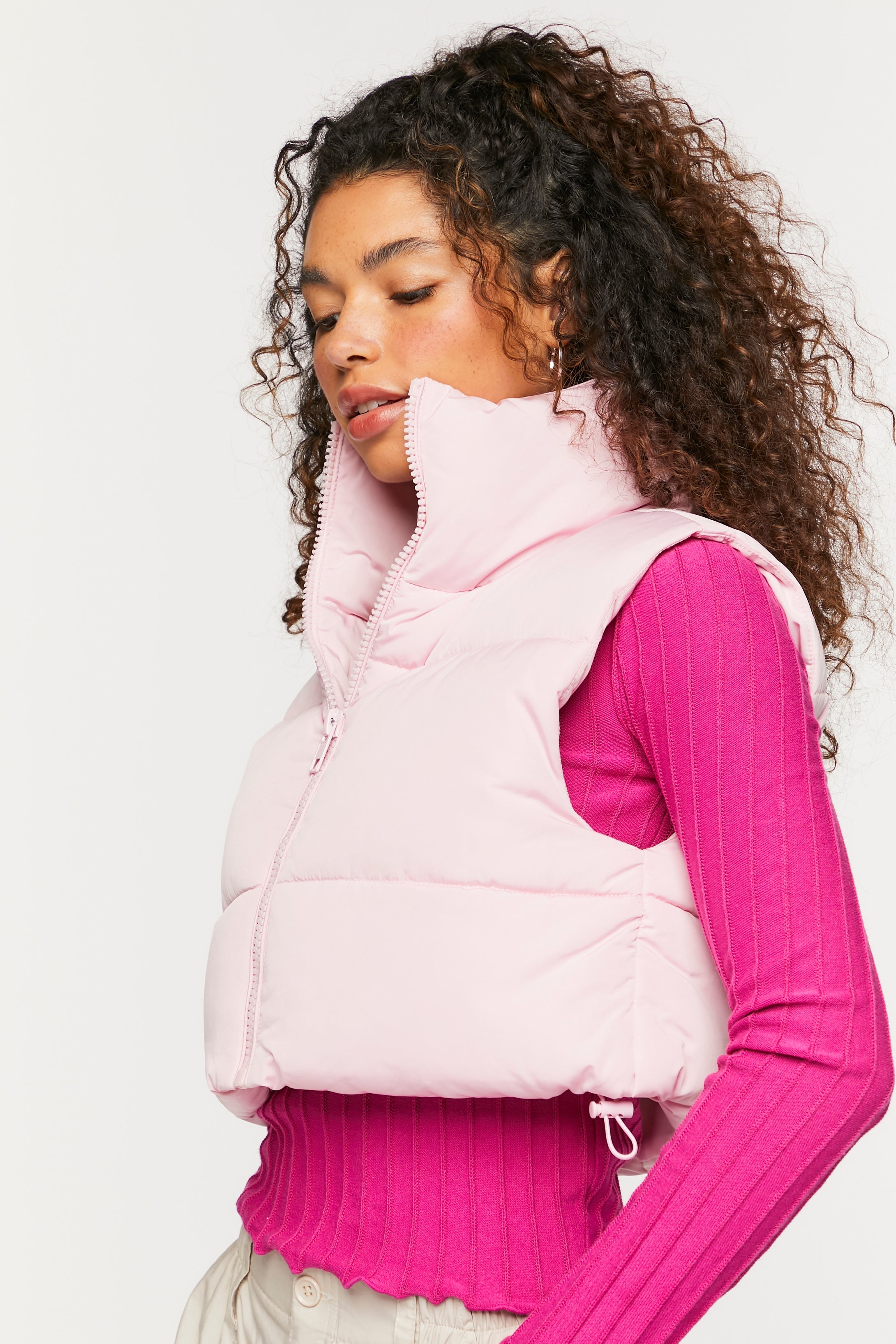 Cropped Puffer Vest