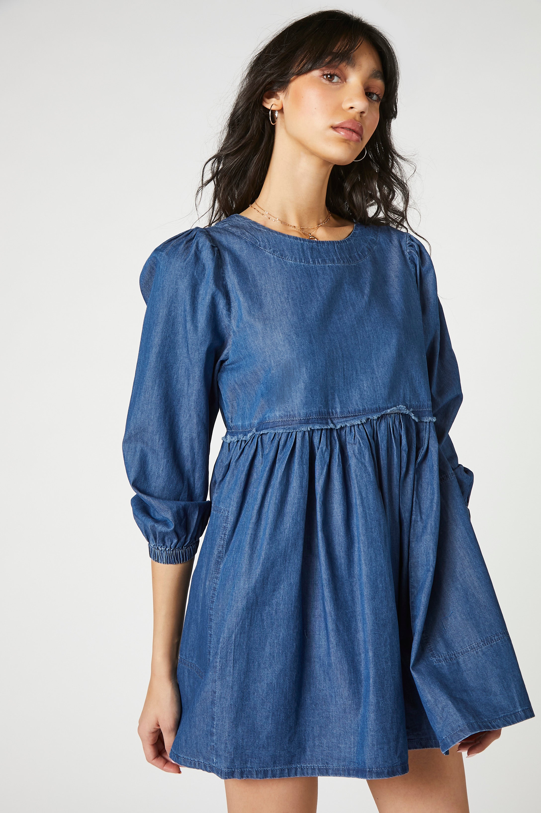 Denim Babydoll Dress