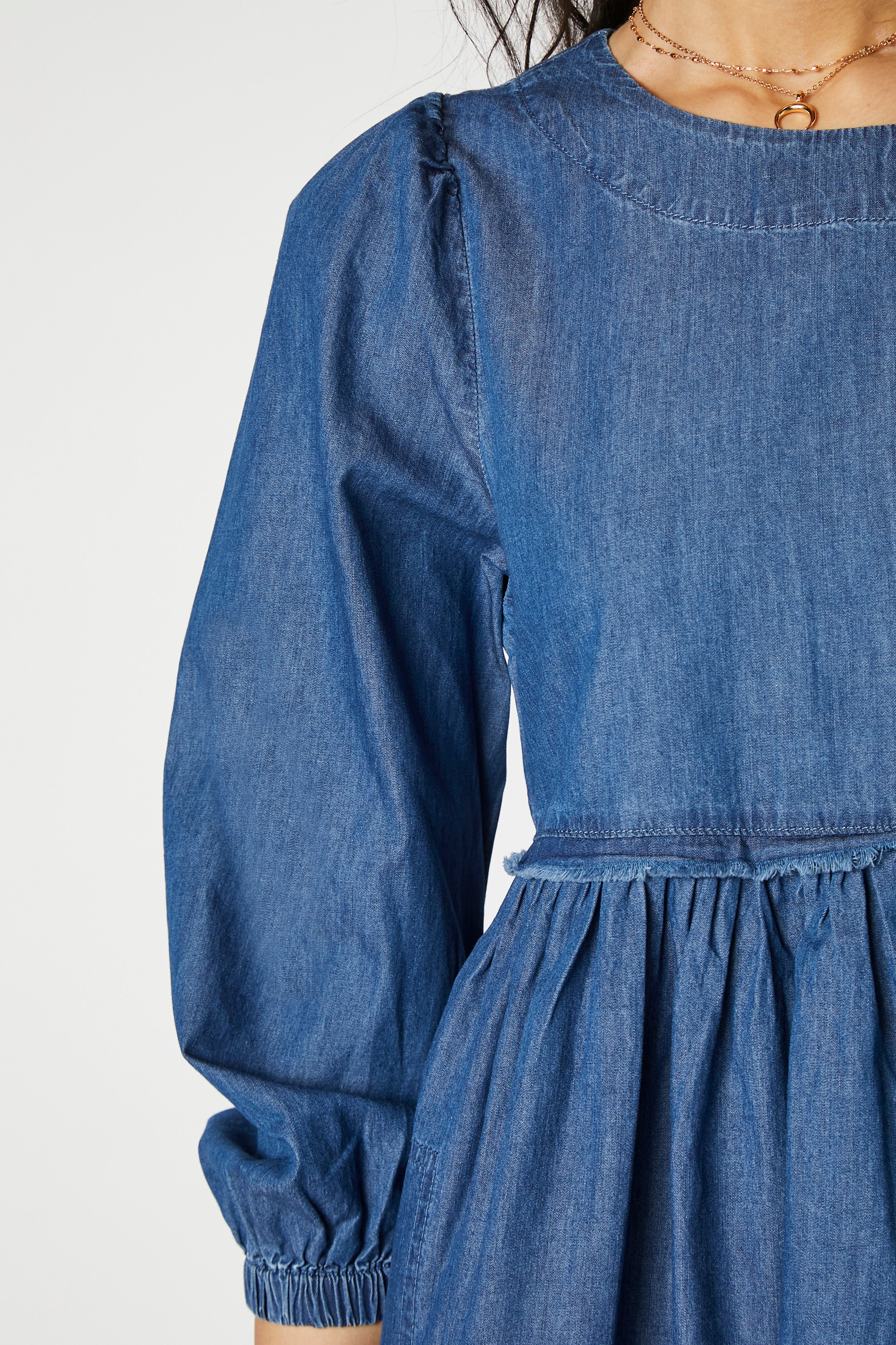 Denim Babydoll Dress