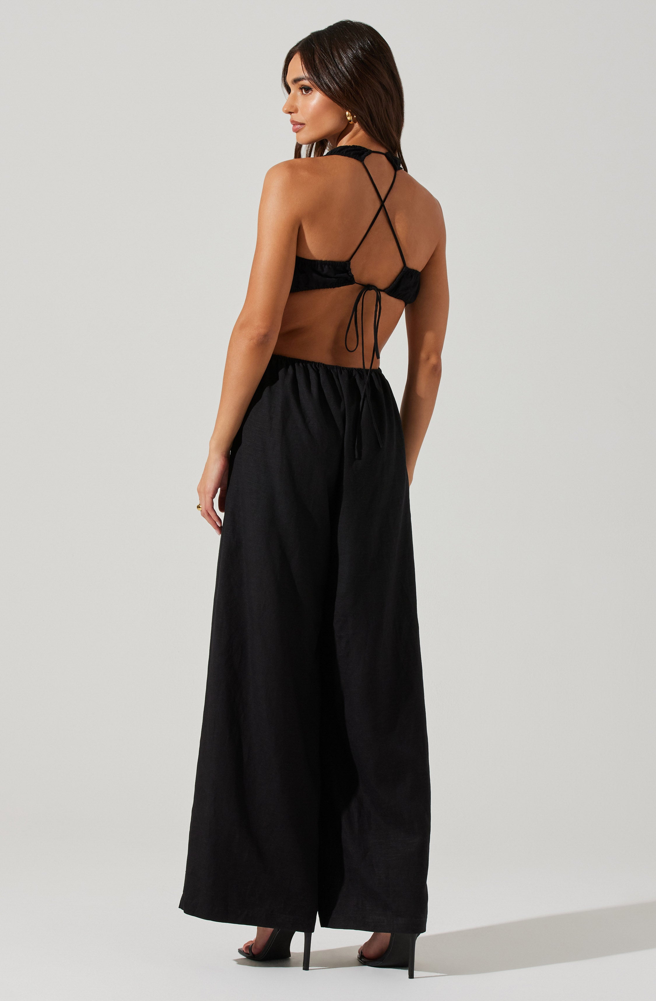 Donella Wide Leg Cutout Jumpsuit