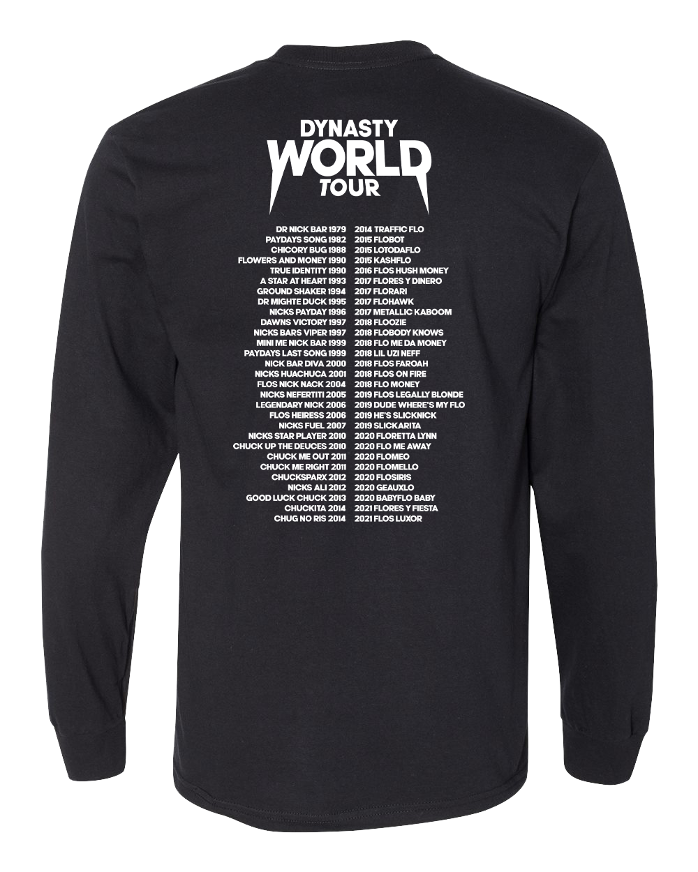 DYNASTY WORLD TOUR BLACK LONGSLEEVE TEE