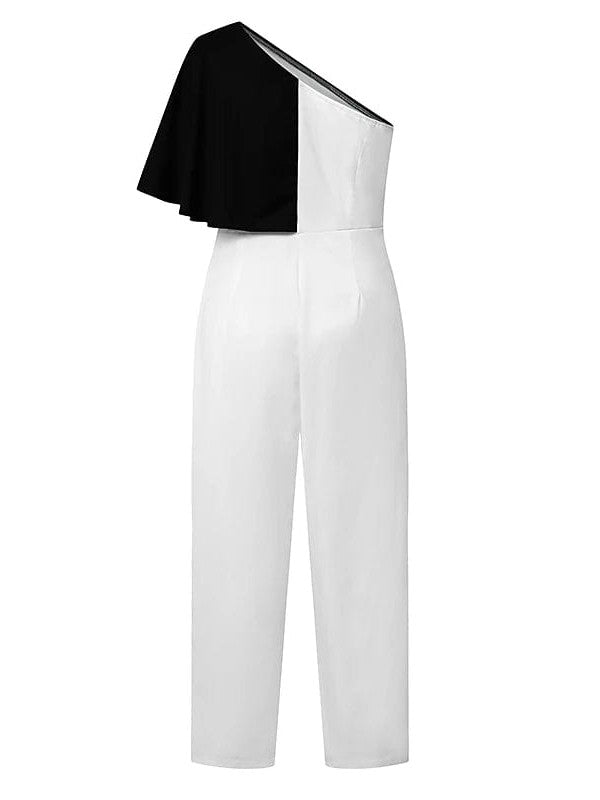 Elegant Black One Sleeve Jumpsuits for Women