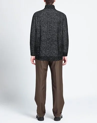 Ermenegildo Zegna  |Wool Cashmere Silk Bi-color Long Sleeves Oversized Luxury