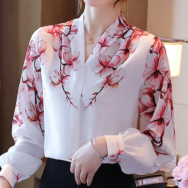 Femme White Blouse Long Sleeve Blouse