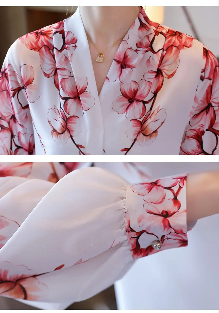 Femme White Blouse Long Sleeve Blouse