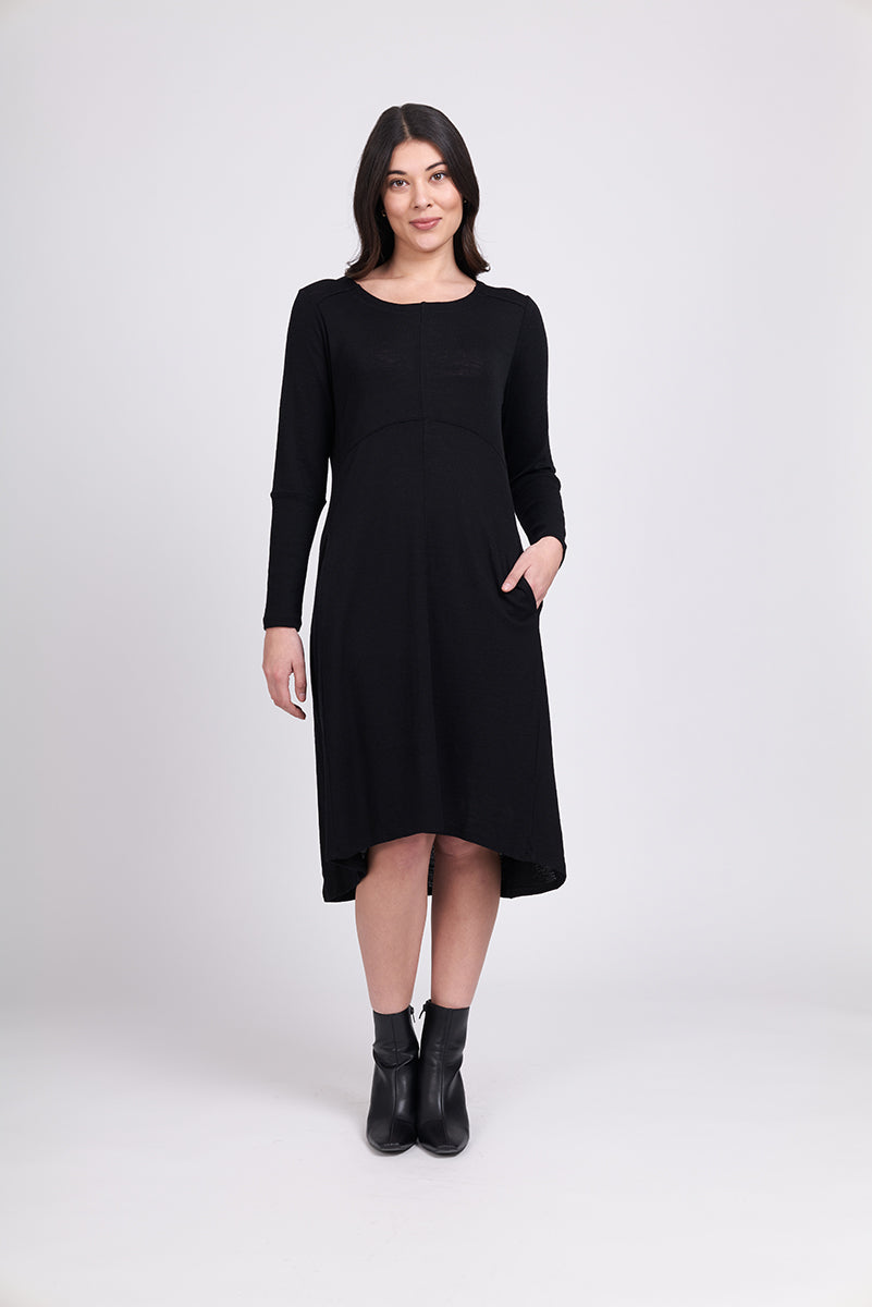 Foil - Swipe Right Merino Dress - Black