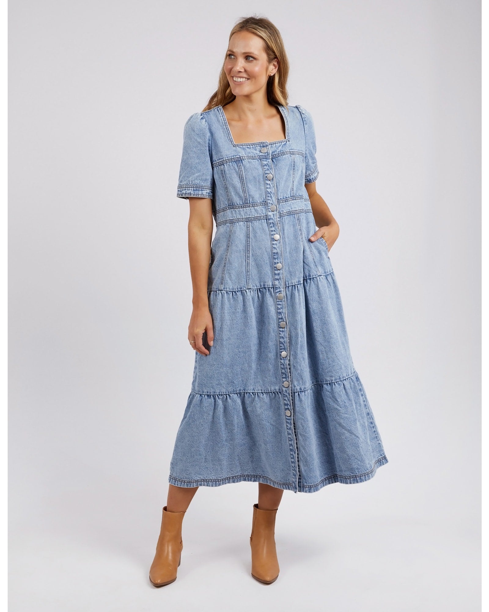 Foxwood - Astrid Denim Dress - Light Blue