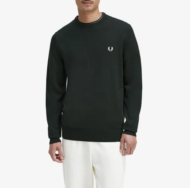 FRED PERRY  |Crew Neck Unisex Wool Street Style Long Sleeves Plain Cotton