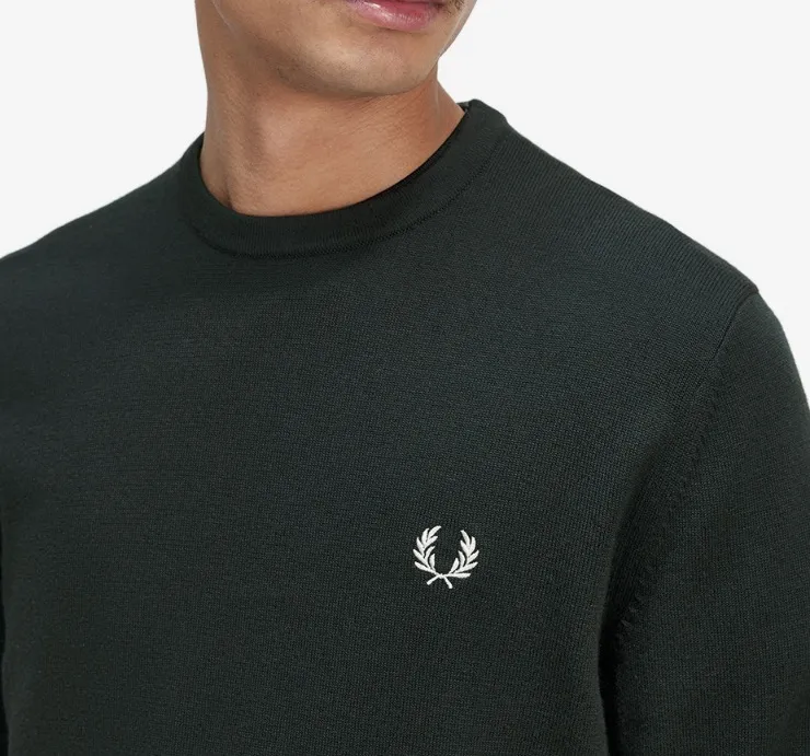 FRED PERRY  |Crew Neck Unisex Wool Street Style Long Sleeves Plain Cotton