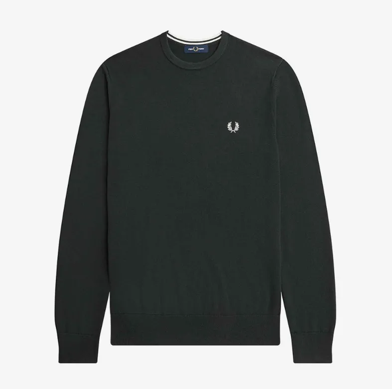 FRED PERRY  |Crew Neck Unisex Wool Street Style Long Sleeves Plain Cotton