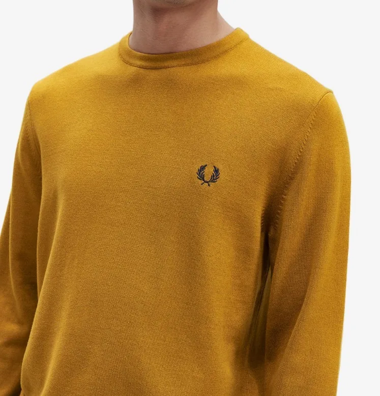 FRED PERRY  |Crew Neck Unisex Wool Street Style Long Sleeves Plain Cotton