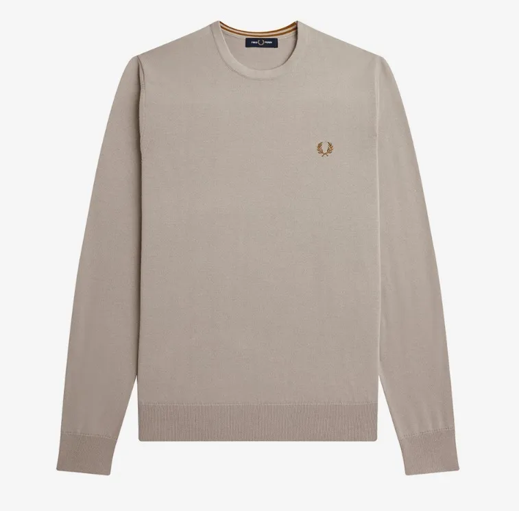 FRED PERRY  |Crew Neck Unisex Wool Street Style Long Sleeves Plain Cotton