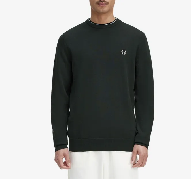 FRED PERRY  |Crew Neck Unisex Wool Street Style Long Sleeves Plain Cotton