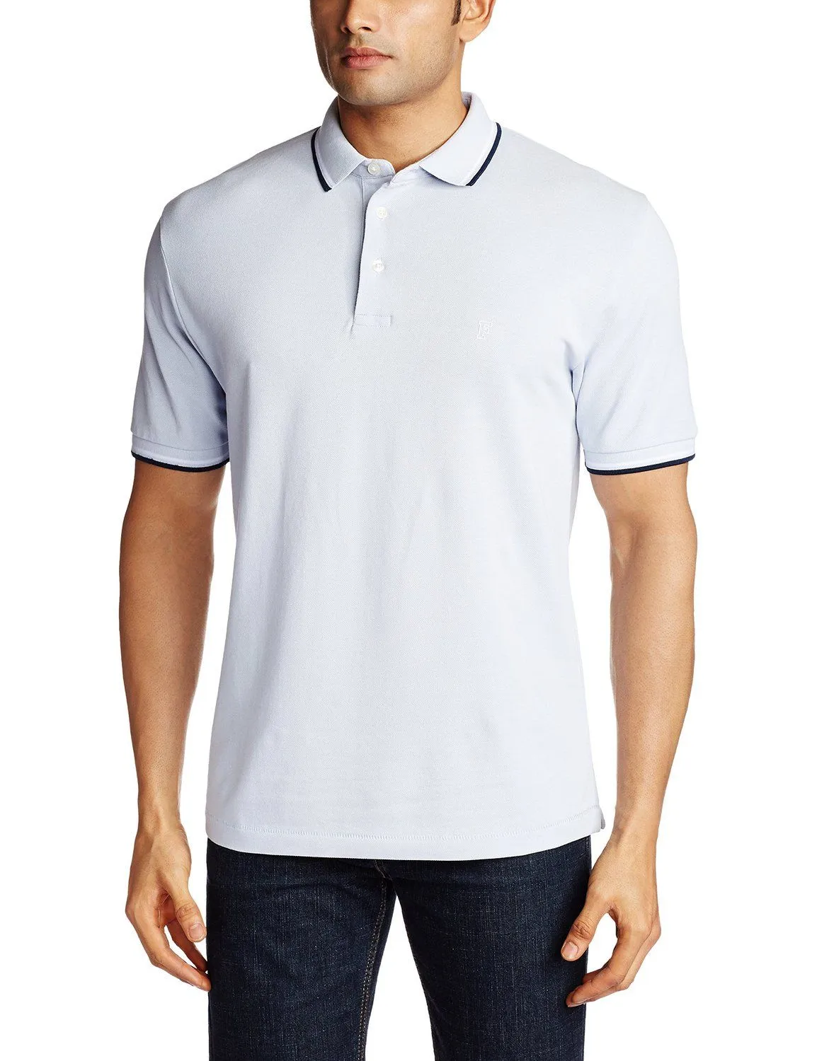 French Connection Men's Polo Shirt Sky Blue