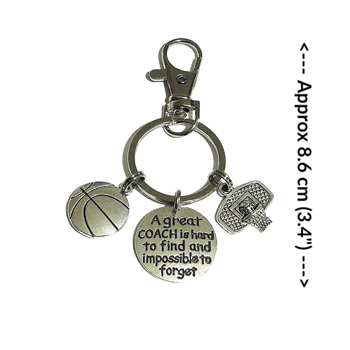 GIFTS FOR BASKETBALL COACHES KEYCHAIN