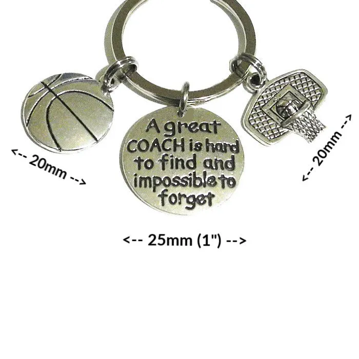 GIFTS FOR BASKETBALL COACHES KEYCHAIN