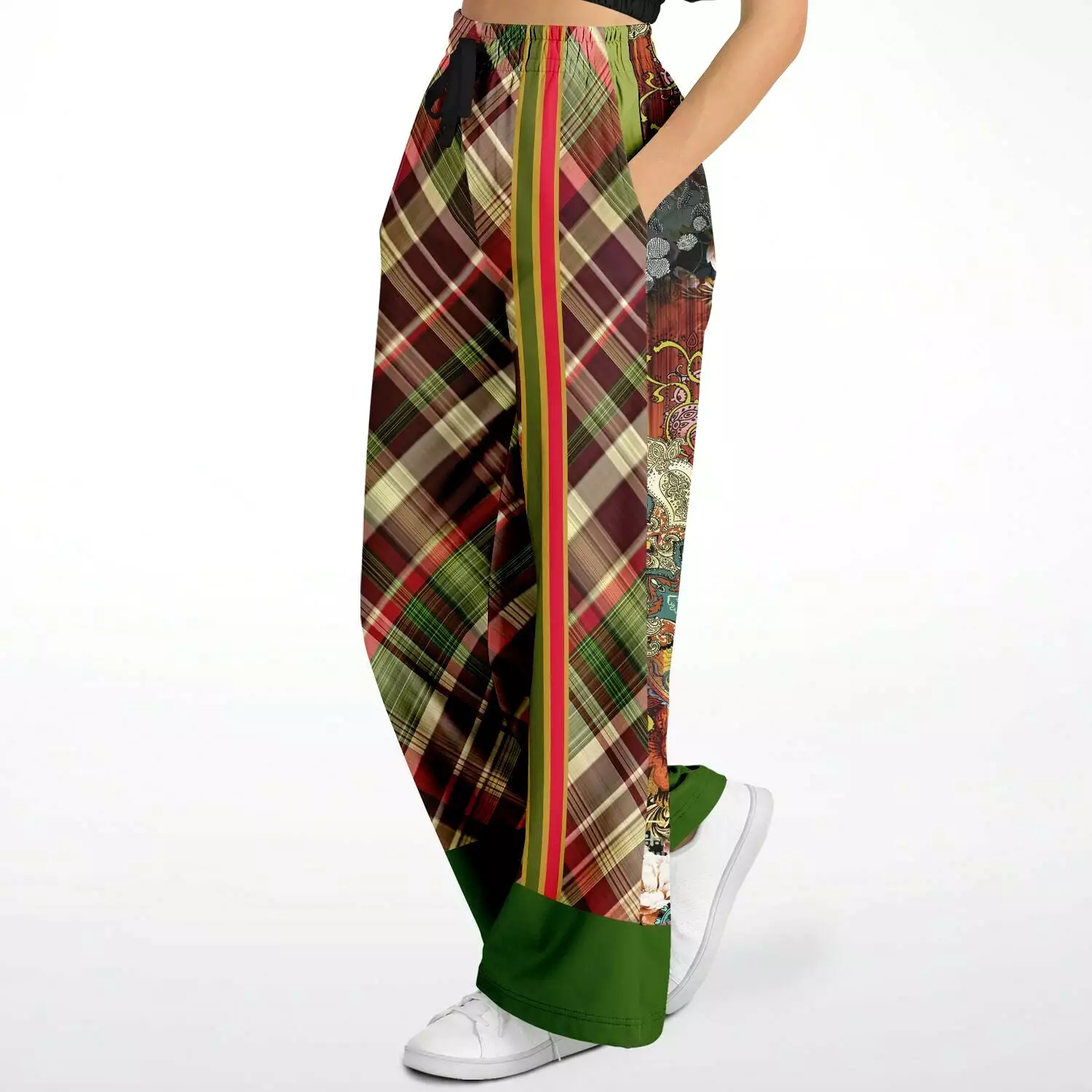 Gillepsie Paisley Plaid Stretchy Phat Bellbottoms