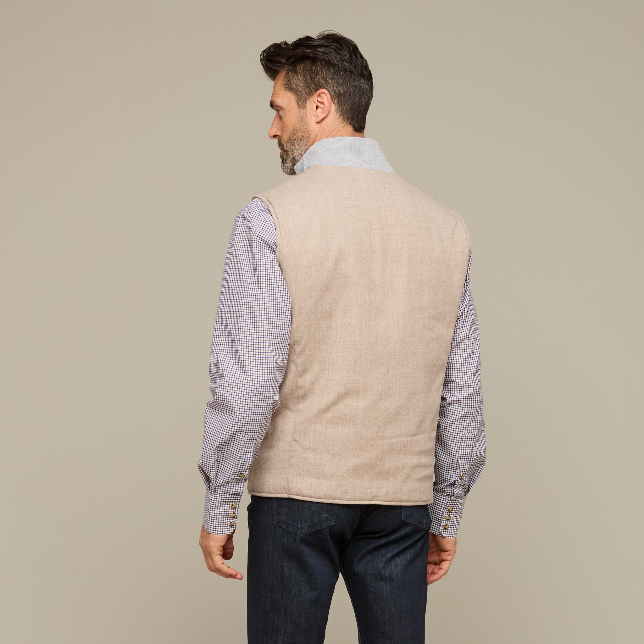 Gilroy Reversible Vest :: Oatmeal