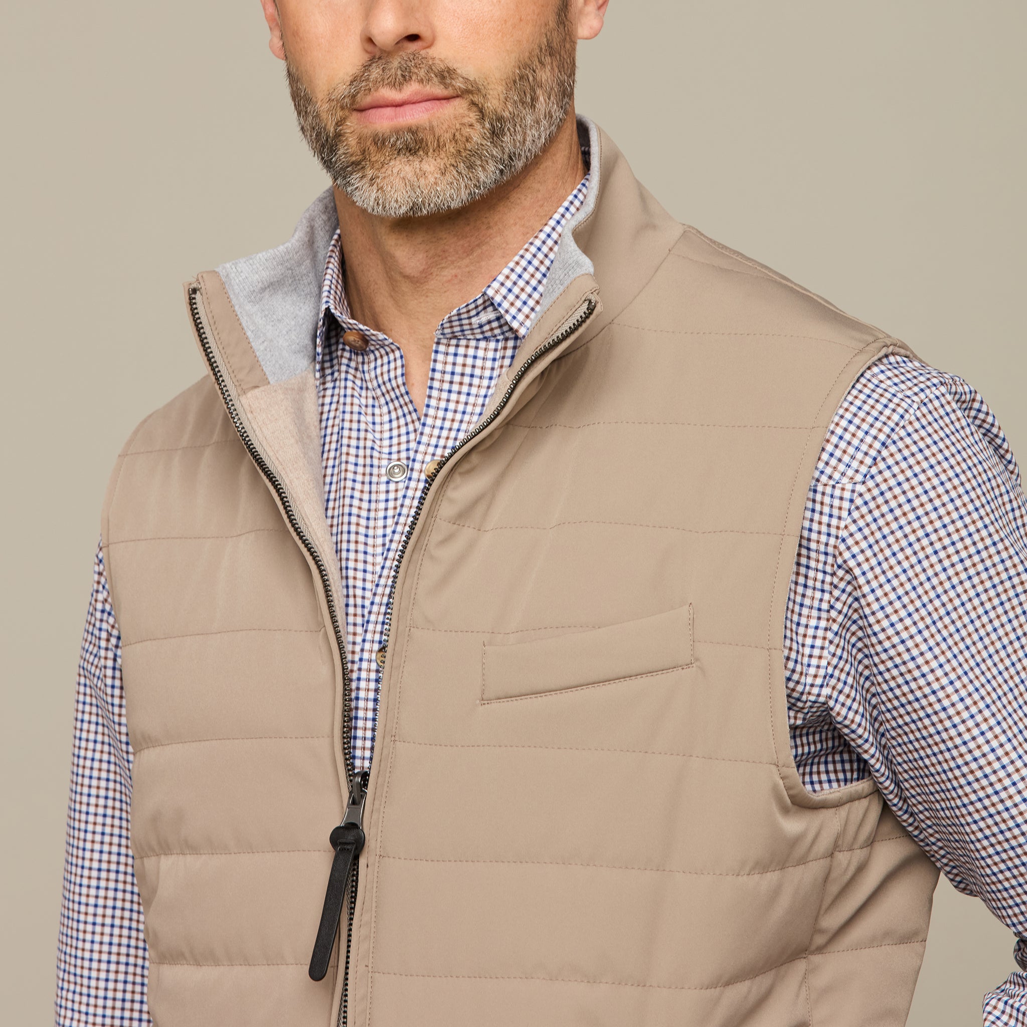 Gilroy Reversible Vest :: Oatmeal