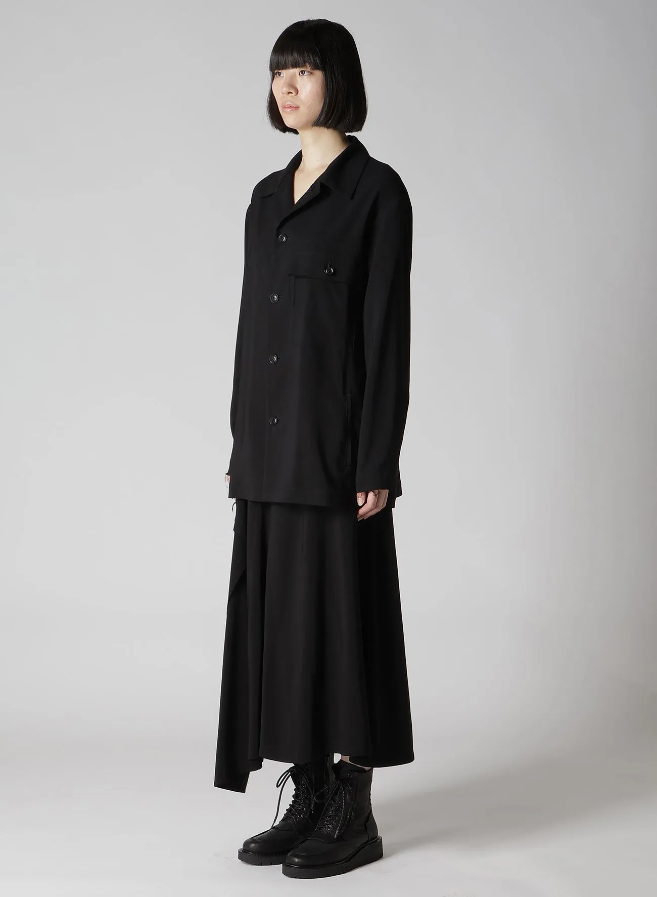 HARD TWISTED GABARDINE SHIRT JACKET