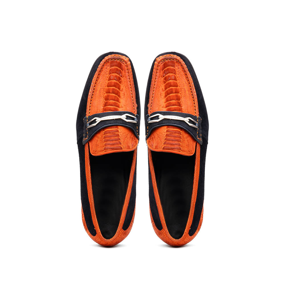 Hugo Ostrich - Orange/Blue