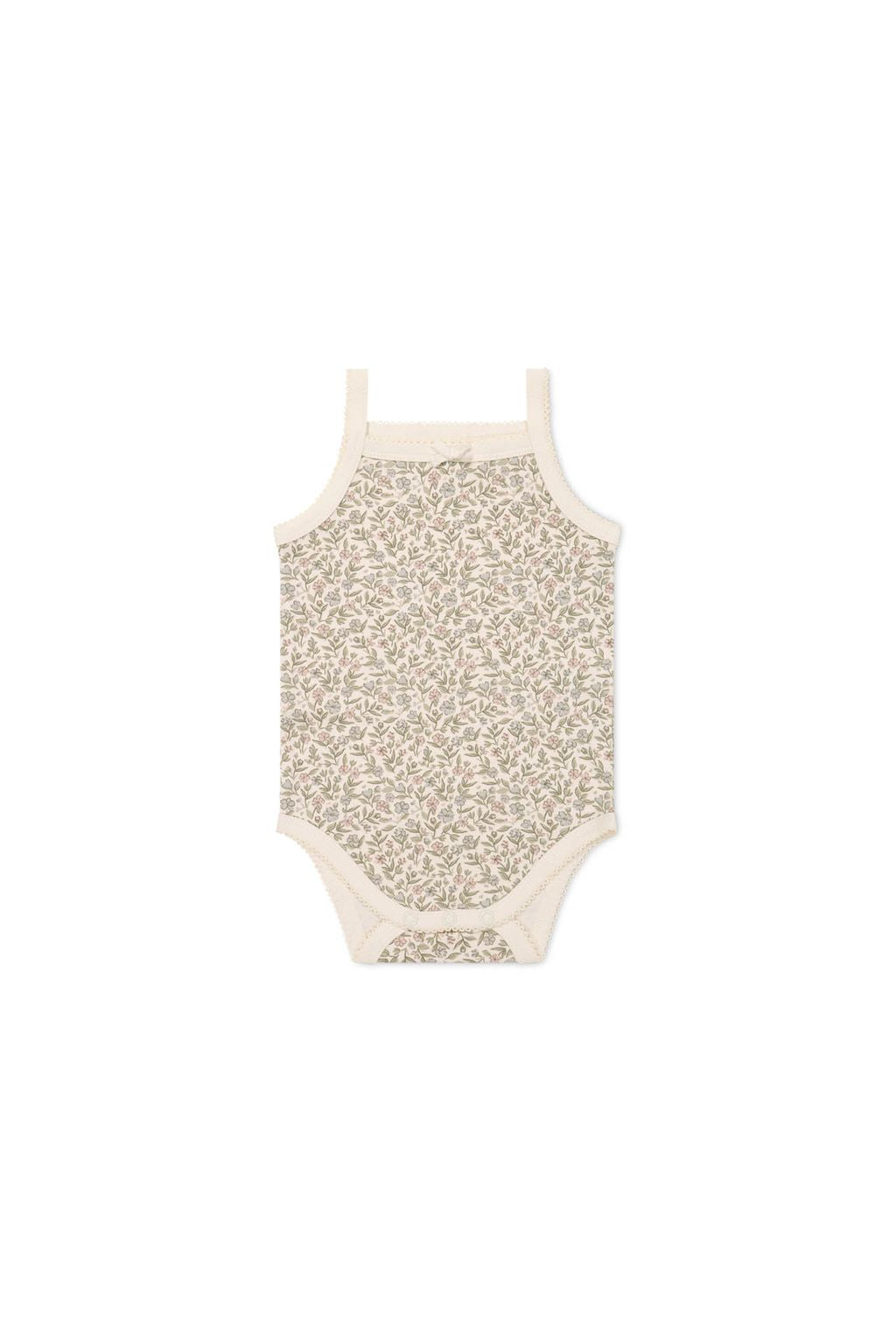 JAMIE KAY Organic Cotton Bridget Singlet Bodysuit - Ariella Eggnog