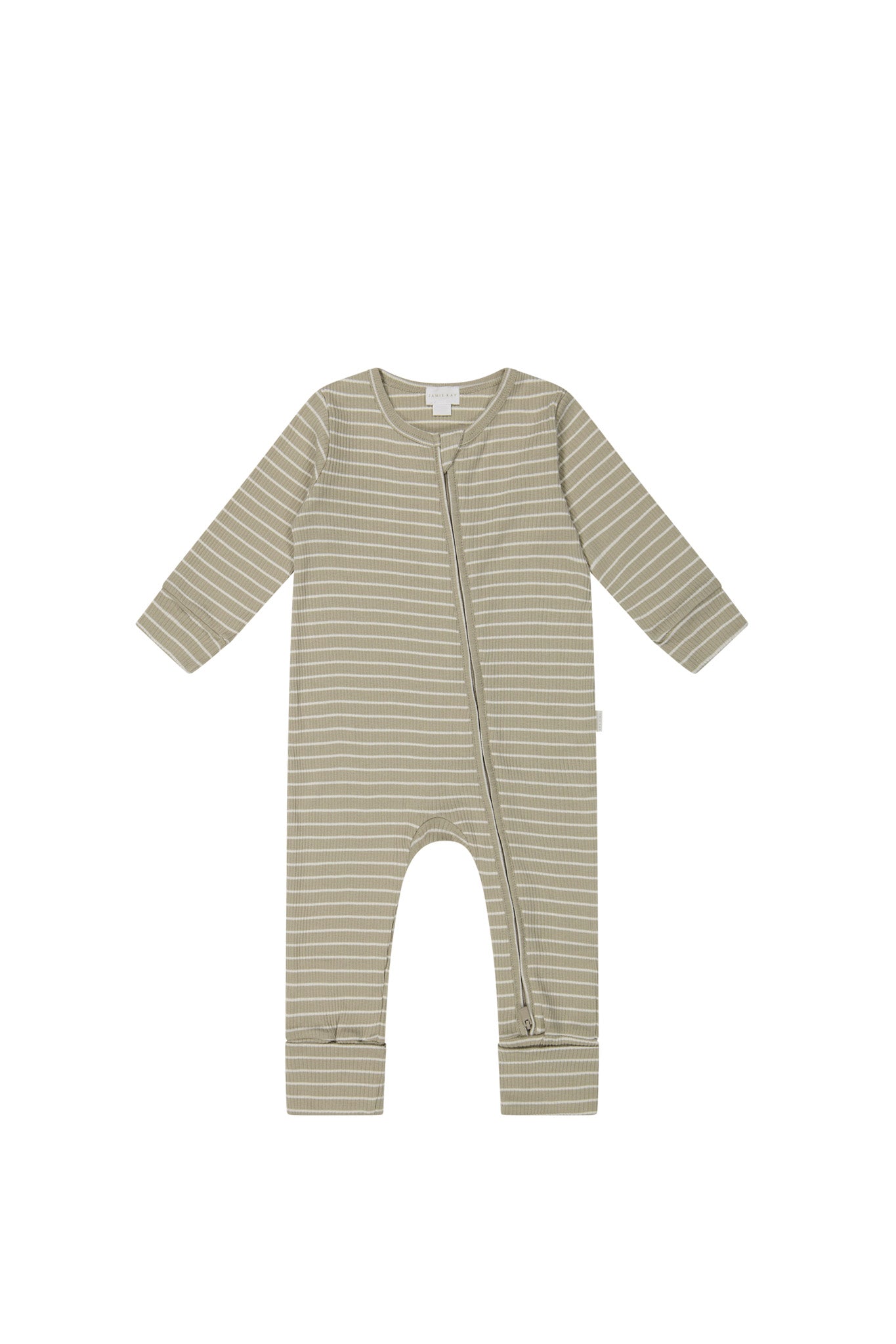 JAMIE KAY Organic Cotton Modal Gracelyn Onepiece - Cashew/Cloud Stripe