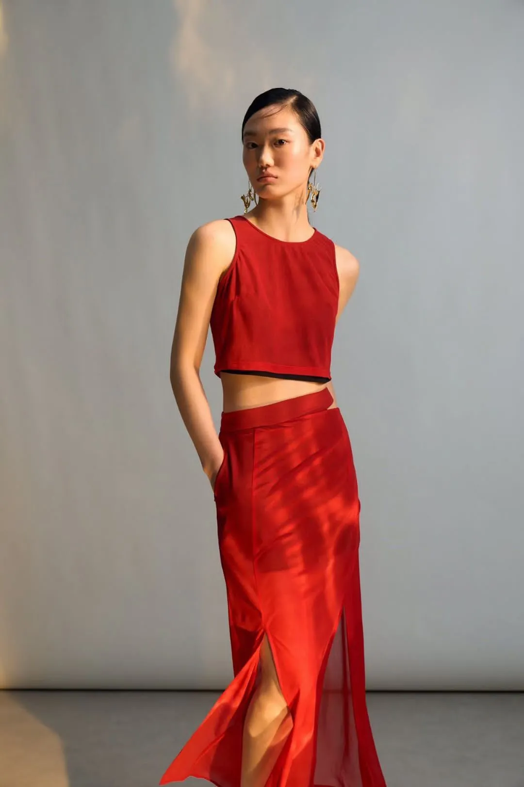 Jamilla Crop Top And Skirt Set