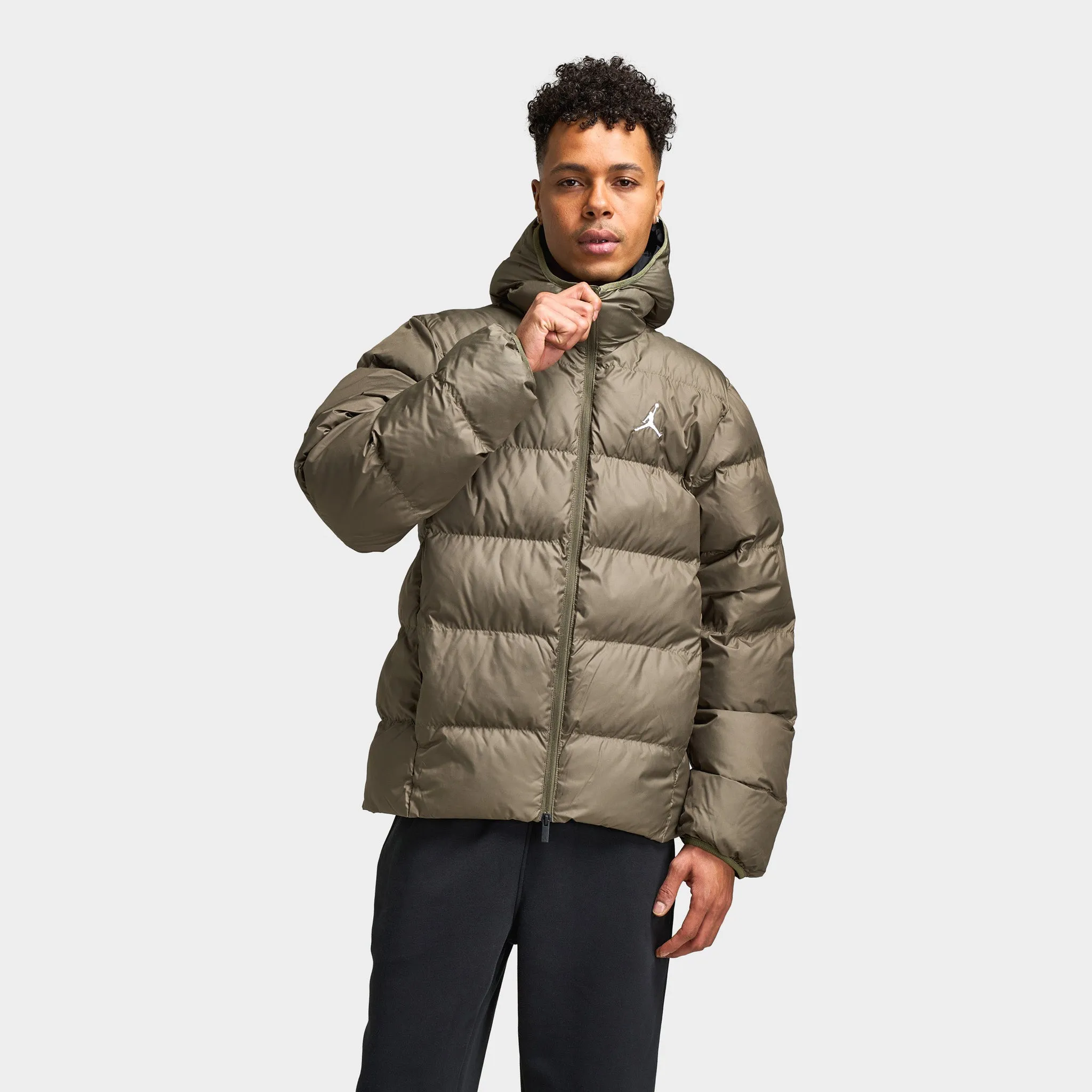 Jordan Brooklyn Puffer Jacket Medium Olive / Black